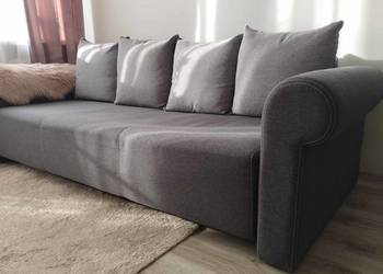 Kanapa 150 / 195 rozkładana sofa szeroka szara