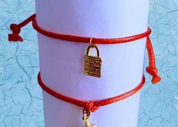 Bransoletka sznurkowa z zawieszką