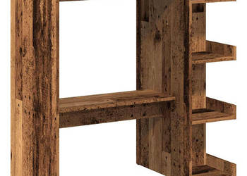 Stolik barowy z półkami stare drewno 100x48x1015 cm WM-856758
