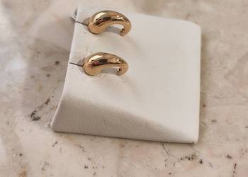 Złote Nowe kolczyki na sztyfcie wys.11mm.pr.375