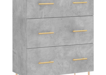 Szafka szarość betonu 695x34x90 cm materiał drewnopochodny WM-827840