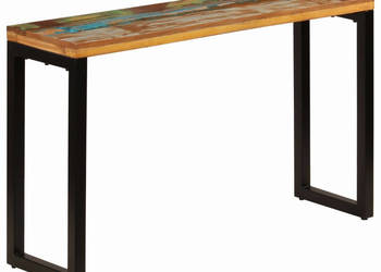 Stolik typu konsola 120x35x76 cm z drewna z odzysku i stali WM-247335