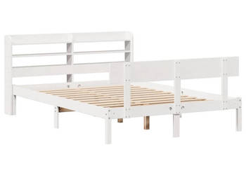 Rama łóżka bez materaca biała lite drewno sosnowe 120x190 cm WM-3306608