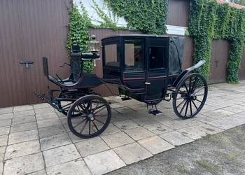 Glaslandauer Granatowy Lando Powóz Bryczka Landauer