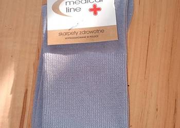 skarpety skarpetki 44-46 zdrowotne bezuciskowe szare Medical Line