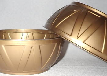 Miski 18 cm ZŁOTE, białe na stroiki do kompozycji M18KR