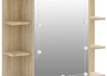 vidaXL Szafka z lustrem i oświetleniem LED, dąb sonoma(SKU:808876）