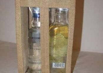 Torebka jutowa na 2 butelki alkohol 200ml na każdą okazję