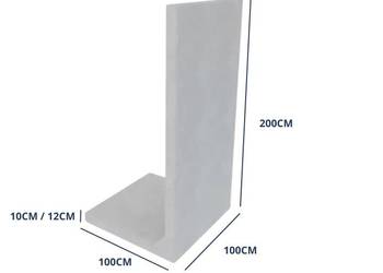 Mur Ogrodzeniowy 200cmx100cm Beton Architektoniczny