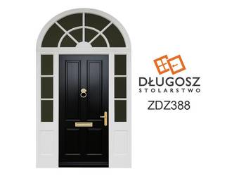 Drzwi DŁUGOSZ zewnętrzne duże łukowe naświetla szprosy Willa Parkowa dworek