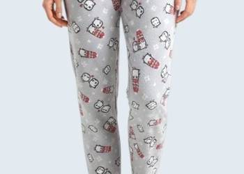 Spodnie piżamowe dziecięce polarowe szare 34/XS