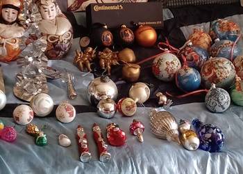 bombki choinkowe szklane i plastyczne zlocone