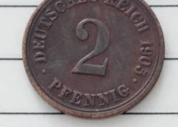 Moneta 2 pfenigi 1905 A Cesarstwo Niemieckie