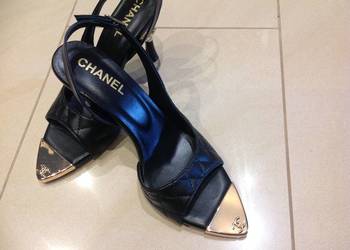 Sandały Czarne Skórzane na Szpilce Damskie rozm 37- 36,5 j Nowe