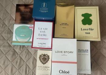 Oryginalne pudelka z kosmetyków Tom Ford i inne