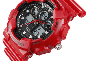 Zegarek elektroniczno - analogowy jak G-SHOCK czerwony
