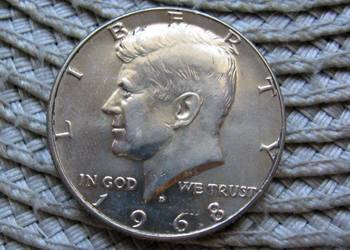USA Half Dolar  1968r - D - SREBRO