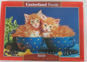 Puzzle 500 kawałków, Kotki w filiżankach B51212-1, Castorlan