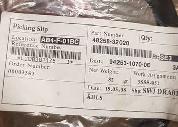 Podstawka sprężyny tylnego zawieszenia  Toyota 48258-32020