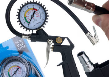 Pistolet Pneumatyczny z Manometrem – 0-16 Bar | 35 cm Wąż