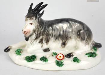 Kozioł leżący porcelana Edmé Samson Francja XIXw unikalna
