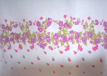 Poszwa biała Poszewka kwiaty Kołdra 150x190 bawełna PRL stan bdb