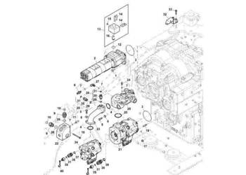 John Deere 9470RX - Łącznik kolankowy R560363 (Układ hydrauliczny)