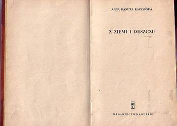 (8885) Z ZIEMI I DESZCZU – ANNA DANUTA KACZYŃSKA