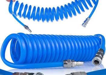 Wąż Pneumatyczny Spiralny 8x12mm 5m – Poliuretanowy | 6–10 bar