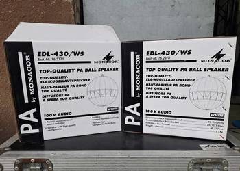 Głośnik kulowy, podwieszany, 100V Monacor EDL-430/WS
