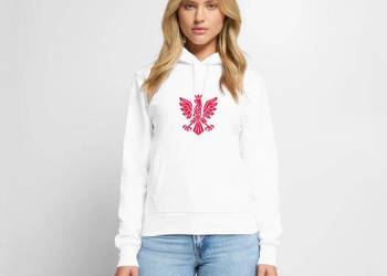 Patriotyczna damska bluza z kapturem Premium patriotyczny Orzeł Polski