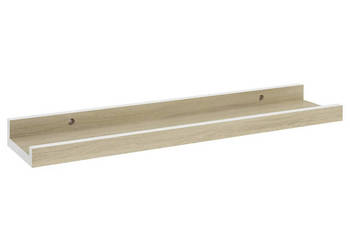 Półki ścienne 2 szt. biel i dąb sonoma 40x9x3 cm WM-326689
