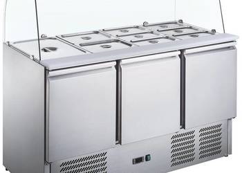 Stół Chłodniczy Sałatkowy Gastronomiczny 3-Drzwiowy z Nadstawką Stalgast 83