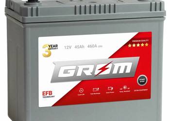 Akumulator 45Ah 460A GROM EFB START&STOP Japan Prawy Plus DTR
