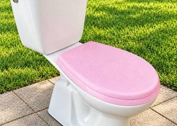 WC kompakt KOŁO – miska WC ze spłuczką i różową deską | Stan bardzo dobry