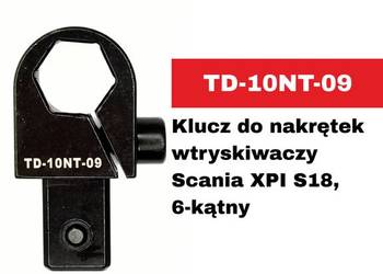 TD-10NT-09 Klucz nasadowy do nakrętek wtryskiwaczy Scania XPI S18, 6-kątny