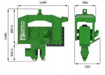 Wibromłot do koparki 15-20 ton (wbijanie larsenów, pali, grodzic stalowych)