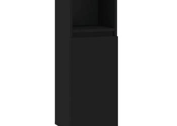 Szafka łazienkowa czarna 30x30x100 cm materiał drewnopochodny WM-831549