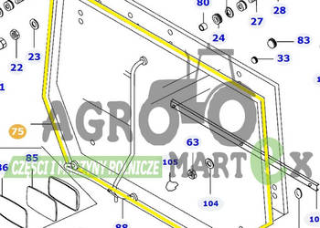 V31631400, 31631400 USZCZELKA GUMOWA SZYBY KABINY TYŁ AGCO