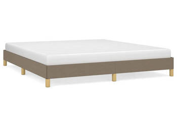 Rama łóżka bez materaca taupe obita tkaniną 180x200 cm WM-346838