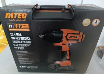 Klucz udarowy akumulatorowy Niteo 200, 300, 400 Nm, nasadki, walizka