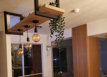 Lampa loft deska dębowa retro belka wisząca ozdobna NA WYMIAR mal proszkowo