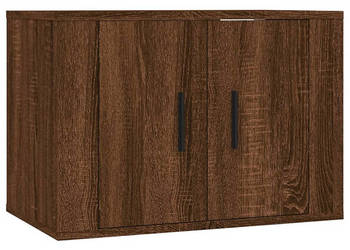 Wiszące szafki TV 2 szt. brązowy dąb 57x345x40 cm WM-3188341
