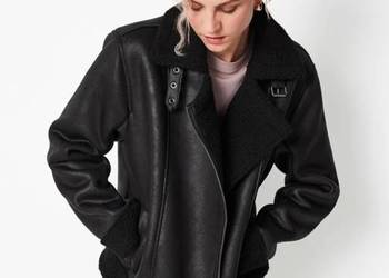 ESMARA Kurtka damska typu biker, kolor czarny, rozmiar L (44/46)