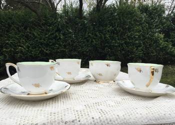 Filiżanki i cukiernica Queen Anne vintage Anglia Filiżanki i cukiernica Queen Anne vintage Anglia