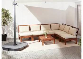 Parasol ogrodowy IKEA SEGLARO 330x240 cm, beżowy.