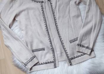 Beżowy sweterek z kaszmirem i wełną L/XL