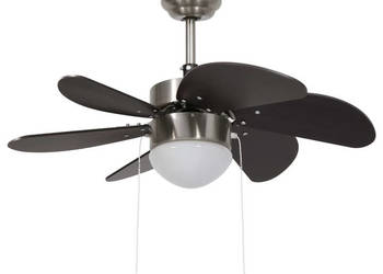 Wentylator sufitowy z lampą 76 cm ciemnobrązowy WM-51488