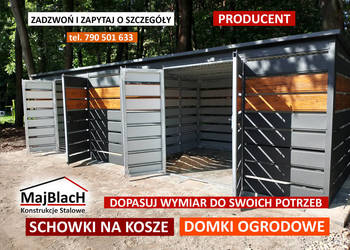 Wiata Śmietnikowa 6x1 - Śmietnik | Altana ŚMIETNIKOWA| - Maj-Blach