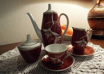 Serwis kawowy FineChina Lichte made in Germany, na 6 osob